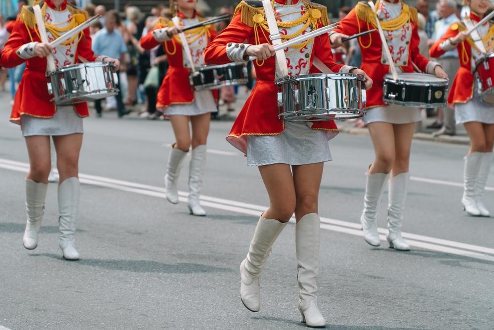 Performers at a parade in North Carolina where someone was injured.