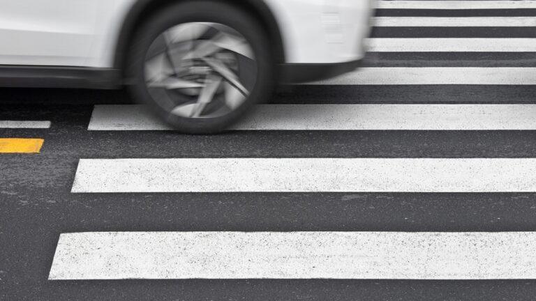A car drives across a pedestrian crosswalk. Who’s responsible for a pedestrian accident near NCAT?