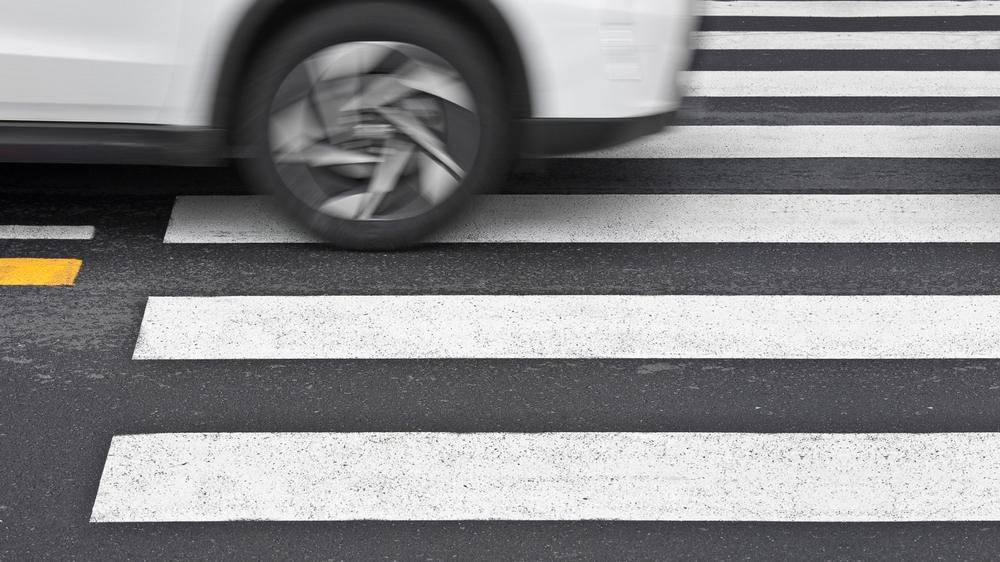 A car drives across a pedestrian crosswalk. Who’s responsible for a pedestrian accident near NCAT?