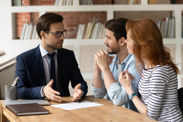A lawyer meets with clients to talk about what happens if a school bus gets in an accident.